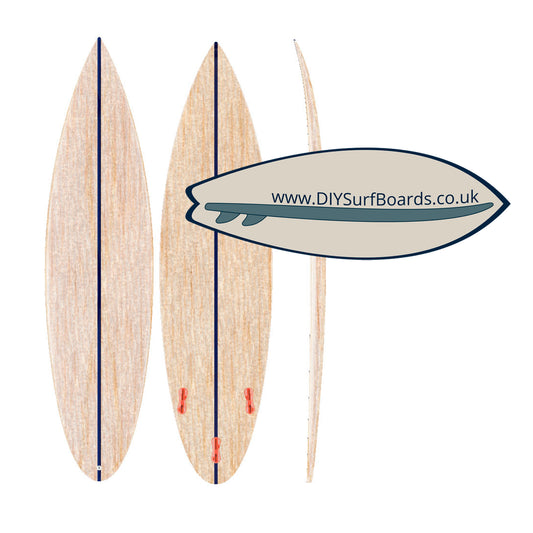 Burgh Island Shortboard DIY Wooden Surfboard Kit. 6', 18", 26 Litre