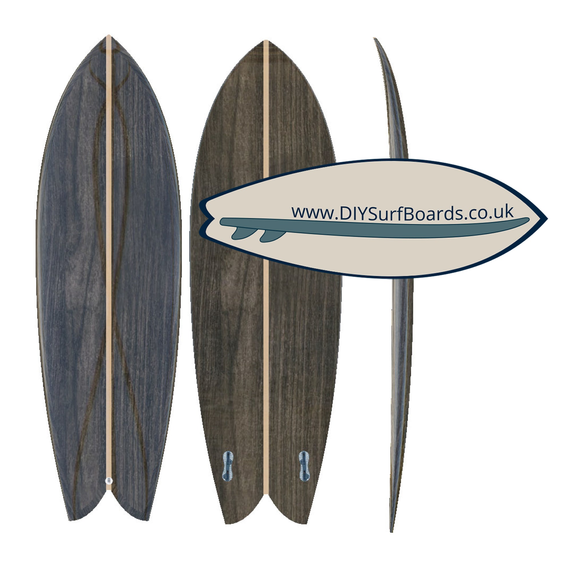 CJ's Fish Surfboard DIY Wooden Surfboard Kit. 5'8, 20" 35 Litre